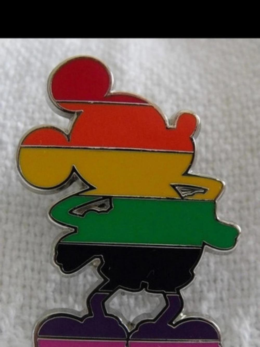 2016 Disney Pin Rainbow Mickey Mouse Silhouette